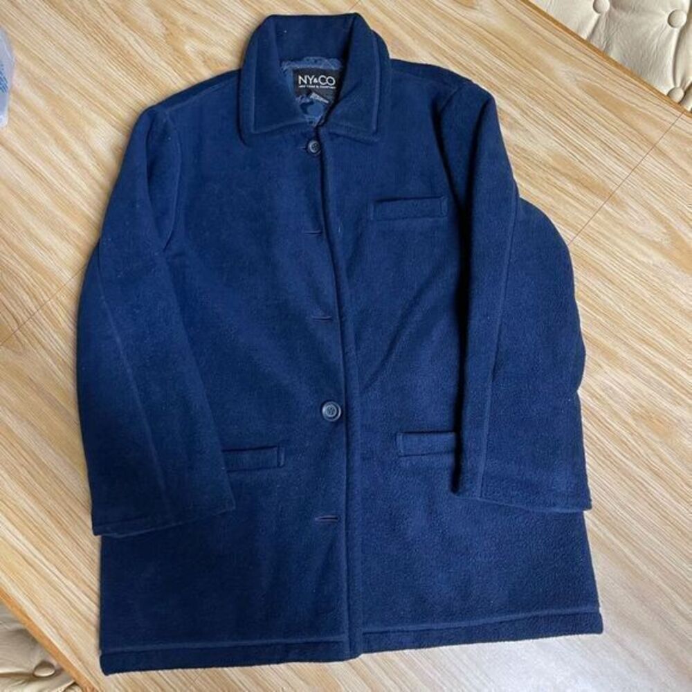 ‎NY&CO Blue Polyester Coat
